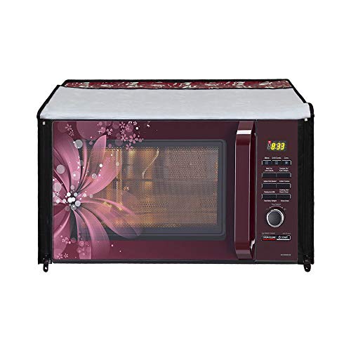 Image of DREAM KING Stylish Design & Printed Microwave Oven Cover Full Closure |waterproof & Dustproof Oven Cover Suitable for All Models - Multicolour SA48
