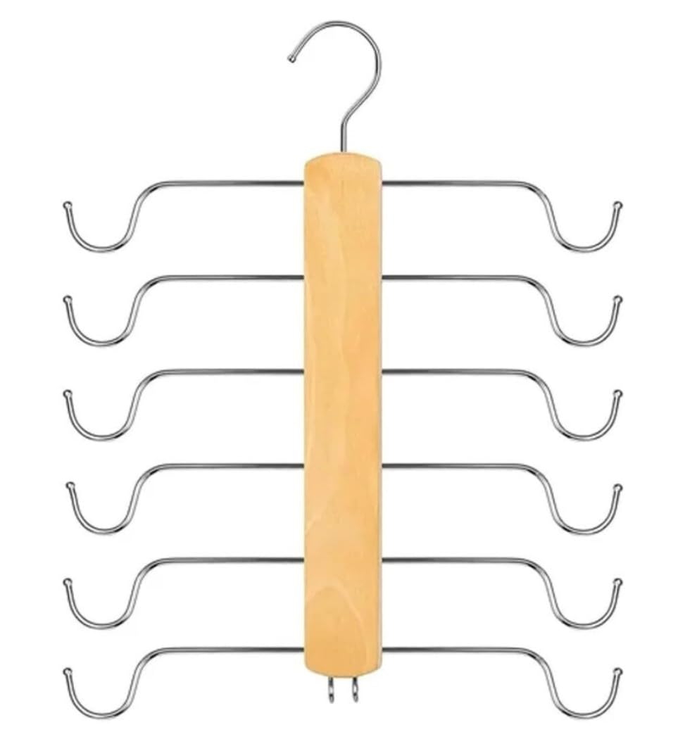 Perchas para Adultos, 4 Unidades, para Camisetas Sin Mangas, Giratorias 360°, De Madera, para Sujetadores, Lencería, Camisolas, Bufandas, Corbatas, Cinturones,4pcs