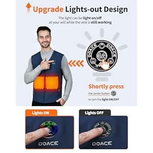 Doace heated vest for men and women smart heating vest rechargeable battery not included  urban country home decor