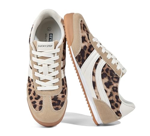 LUCKY STEP Women's Fashion Sneakers Thin Sole Lace up...