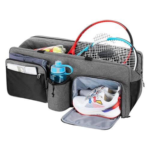 Bolsa de tenis, bolsa de tenis, con compartimento para zapatos ventilado independiente, puede llevar hasta 7 raquetas, perfecta para hombres, mujeres, deportes de tenis y zapatos de equipaje, bolsa de