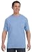 Hanes Heavyweight Tagless Pocket Tee, Light Blue, Large