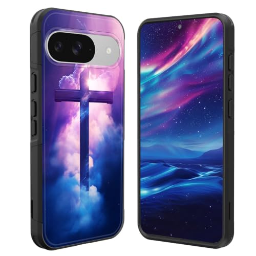 GFEWYTJYJ for Google Pixel 11 6.3 Inch 2026 Case,[10 FT Military Grade Drop Protection] Non-Slip Heavy Duty Shockproof Phone Case,Christian Cross in The Sky