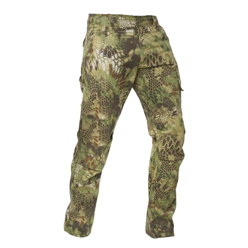 Kryptek Pantalón Stalker para Hombre, pantalón de Caza de Camuflaje sigiloso con Rodillas reforzadas y Pantalones de Asiento