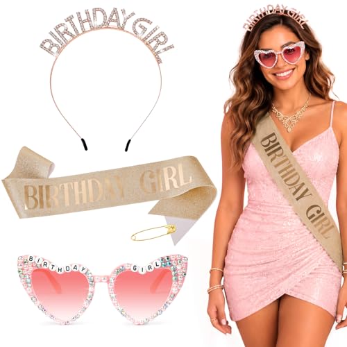Cadeaux amusants : ensemble bandeau de lunettes de soleil paillettes fille