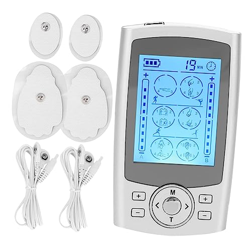 FONDOTIN 1juego Masajeador De Cuerpo Eléctrico Modos Para De Muscular Estimulador De Espalda y Cuello Parches Adhesivos Carga Usb Portátil