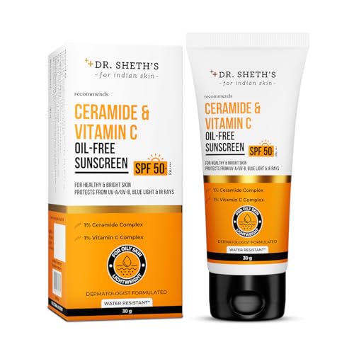 Dr. Sheth's Ceramide & Vitamin C Oil-Free Sunscreen SPF 50+ PA+++...