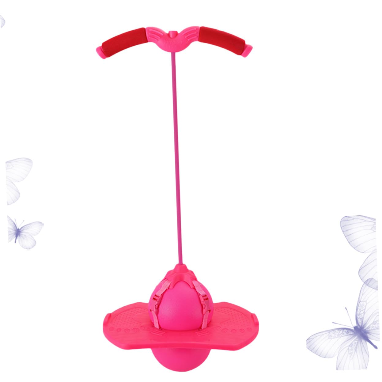 Balle Rebondissante avec Poignée en Silicone pour Garçons et Filles Rose | Jouet d'Extérieur pour Filles et Garçons en Silicone Bords Lisses pour Saut et Sport Activité Amusante Rose Extérieur