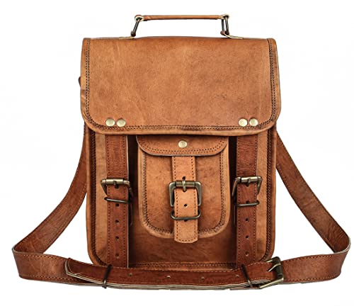 Leather Shoulder Bag 11 Inch Satchel For Men Messenger Crossbody Bag Ipad Case Tablet Bag #TOP1