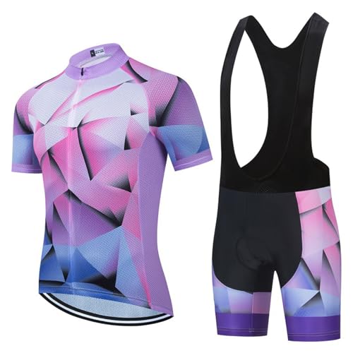 Maillot de cyclisme pour homme anti-frottement avec cuissard ergonomique