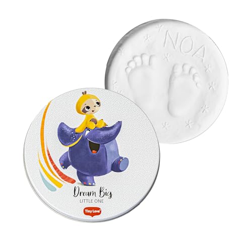 Tiny Love Magic Box Round, Memory Box, Empreinte main pied bebe, Coffret bebe garçon fille, Testé dermatologiquement, Kit Argile, Cadeau personnalisé Bebe,...