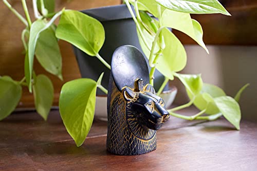 Busto Sekhmet Egipcio 4.5 pulgadas Negro miniatura 6