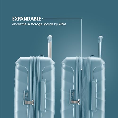 Image of Maleta Crescent Check-in Large | 75 cms TSA Lock,Expandable,Anti-Theft Zipper,Wet-Dry Compartment| Trolley Bags for Travelling | Large Size | Travel Bags for Luggage (Mint Green, Check-in Large)