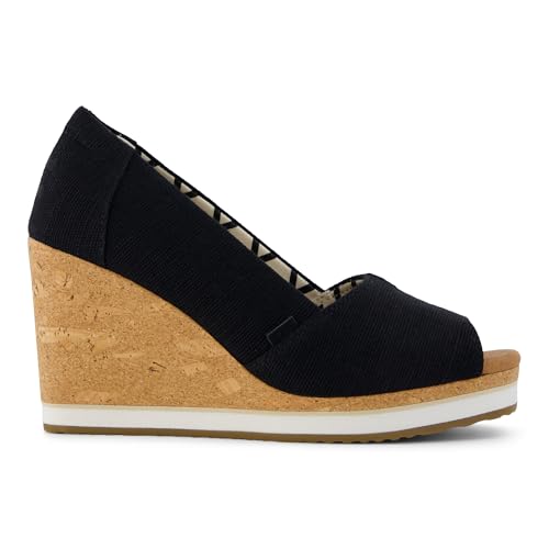 TOMS Womens Essential Wedge Black 9.5 Medium - image 6