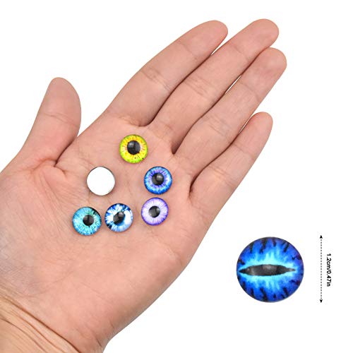 Cozlly 100 Pezzi Vetro Occhi di Animali, 12mm