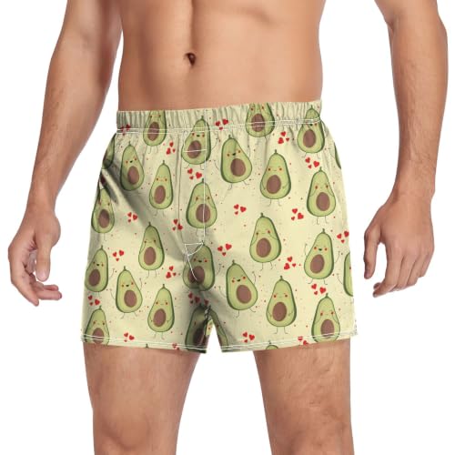 Image of Men's Boxer Shorts Cotton Loose Underwear with Button Fly