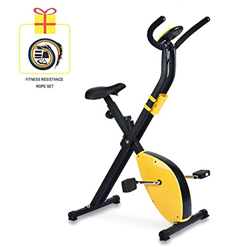 Heimtrainer, Bike,Ergometer inkl. Expanderbänder, kompakt und klappbar, Fitness Bike mit Trainingscomputer, gelenkschonendes