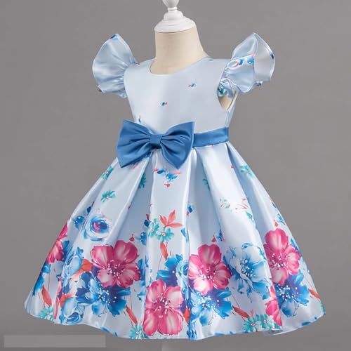 Image of Buy & Try PALLVI Girls' Printed Satin Sleeveless Frock & Dress for Kids | Soft & Comfortable Birthday Outfit for Girls | Stylish Printed Design
