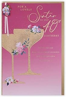 Clintons: Cocktails Celebration, Sister 40th Milestone Birthday Greetings Card, 149x229mm, 1163255