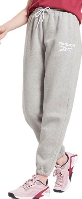 Pantalon de jogging Reebok Identity en polaire gris chiné pour femme taille L
