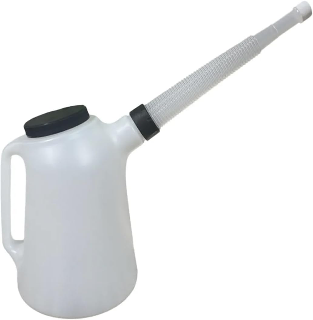 Oil Jug with Spout, Oil Measuring Container, Material Leakproof Construction, 5L Capacity, for Garage and Automotive Use