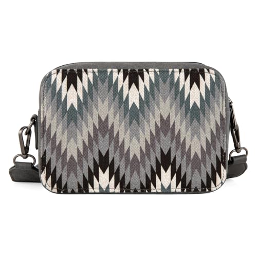 Image of Wrangler Aztec Crossbody Bag for Women Multi Pocket Shoulder Bag Boho Cross Body Wallet Purse