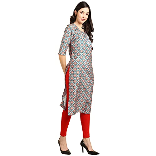 Image of Pinkmint Women's Crepe Digital Print Straight Kurta