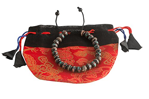 Tribe Azure Fair Trade Tibetan Embedded Yak Bone Medicine Wrist Mala Bracelet Meditation Healing Prayer Beads4