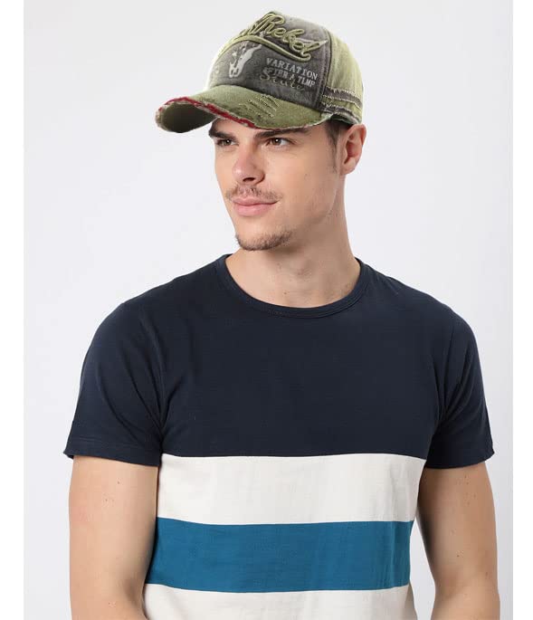 Image of Handcuffs Denim Stylish Cap for Men Women | Baseball Cap Adjustable Free Size | Sports Caps for Men & Women | Casual Gym Running Cricket Cap | Unisex Adult Summer Hat