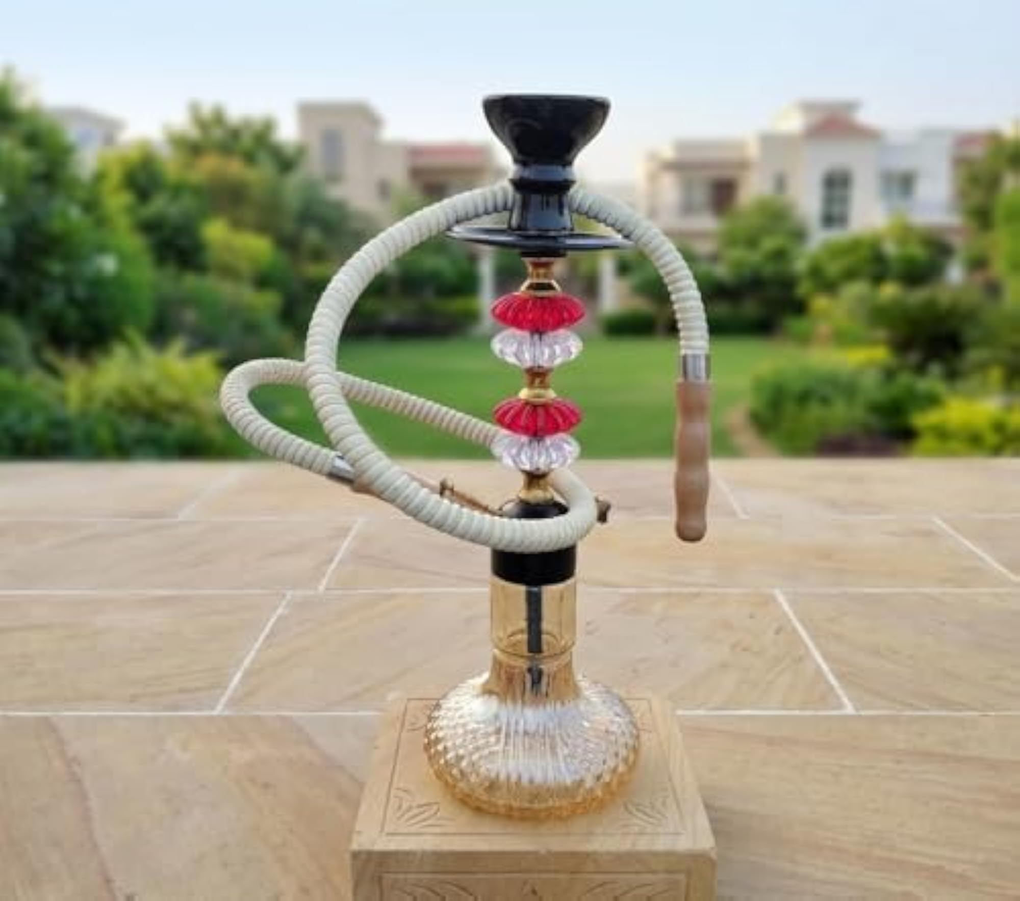 Stylish Glass Hookah Set with Durable Base
