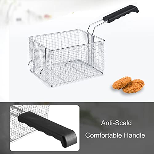 Friteuse électrique 4L-6L facile à nettoyer pour usage domestique et pro