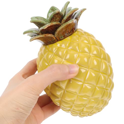 BESTonZON Pineapple Candy Jar with Lid, Small Adorable Novelty Pi...
