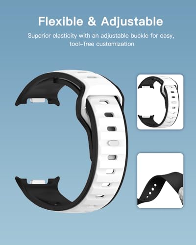 Image of Bands for Samsung Watch 8 Smartwatch,Sport quick-release Silicone Band for Samsung Watch 8,Soft Lightweight & Ventilated Comfort Replacement Smartwatch Strap,Adjustable Wristband