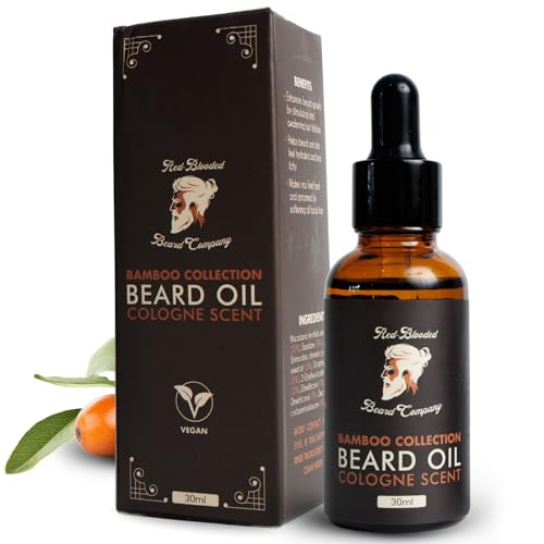 Red-Blooded Cologne Duftendes Bartöl für Männer - Und hilft Ihrem Bart und Ihrer Haut, unwiderstehlich auszusehen, sich anzufühlen und zu riechen - Vegan