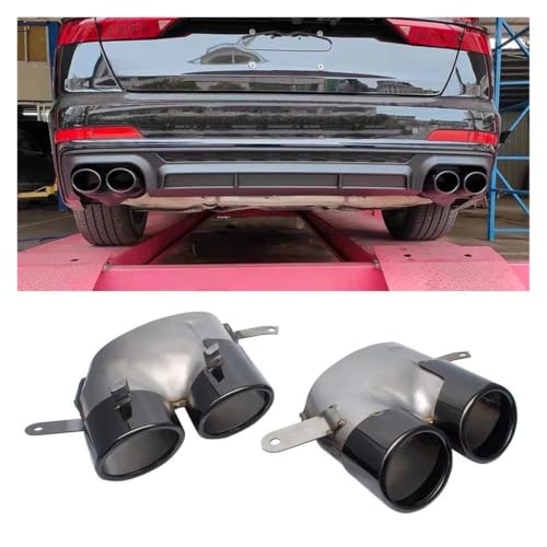 Embellecedor de escape para Audi A6 de cuatro salidas de acero 2