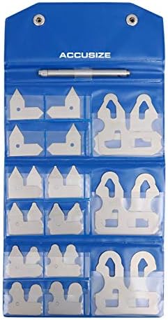 Accusize Industrial Tools 26 Pc Radius Gauge Set 0.010'' to 0.500'' Gauges with Holder, 3602-5025