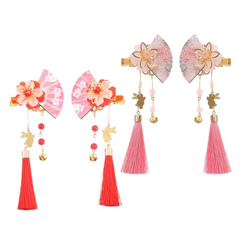 Pinzas de pelo con agarre seguro y borla japonesa horquillas versátiles Luxshiny