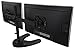 Mount-It! Dual Monitor Stand | Double Monitor Free Standing Desk Mount | Arms Fit Two x 19 20 21 22 23 24 Inch VESA 75 100 Compatible Computer Screens | Interchangeable Grommet Base Also Included