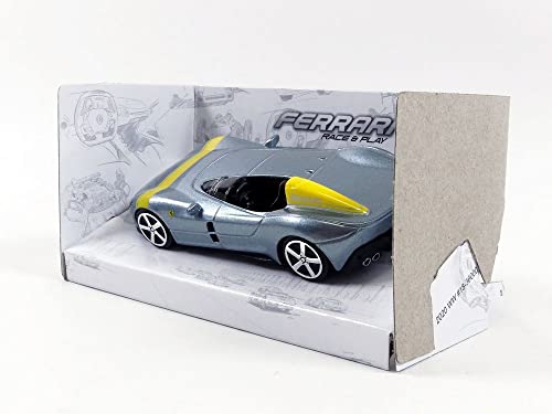 Bburago - Miniatura coleccionable plateada y amarilla miniatura 4