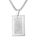 Islamic Quran Inscription Square Pendant Stainless Steel Chain Muslim Jewelry Allah Necklace