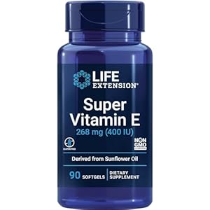 Life Extension, Super Vitamin E, 268mg (400 IU), D-Alpha-Tocopherol, 60 Softgels, Gluten-Free, SOYA-Free, GMO-Free