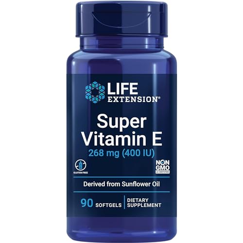 Life Extension, Super Vitamin E, 268mg (400 IU), D-Alpha-Tocopherol, 60 Softgels, Gluten-Free, SOYA-Free, GMO-Free