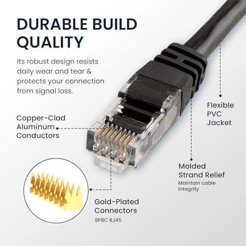 Cable Ethernet Cat6 Cmple 5 Pies RJ45 Amarillo miniatura 3