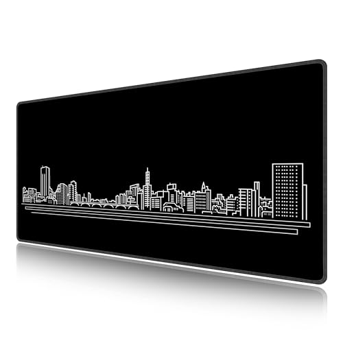 Gamer tapis de bureau large étendu 100x50 cm noir pour clavier et souris ordinateur PC