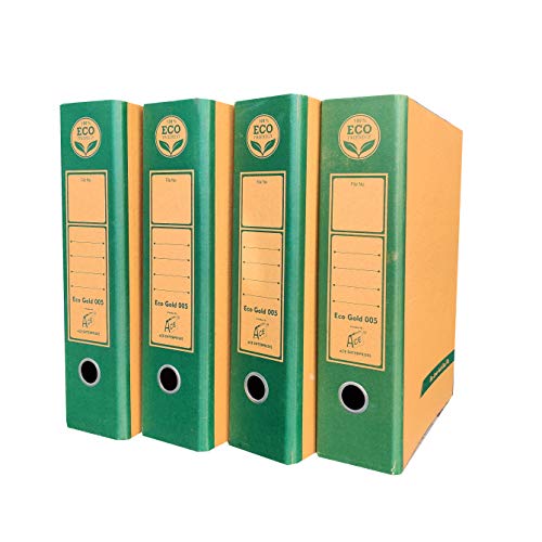 Image of Cardboard Lever Arch Box File (Eco Gold, Pack of 4)