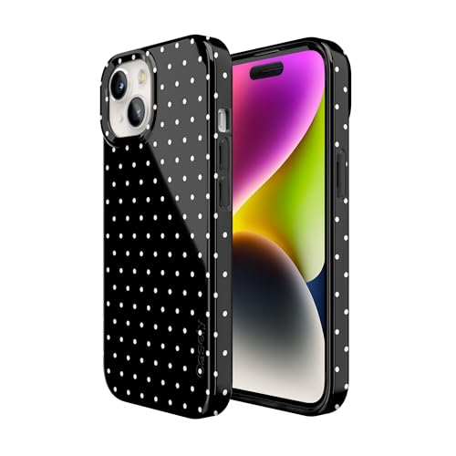 Casely iPhone 15 Case | On the Dot | Black Polka Dot | Compatible with MagSafe | Classic Ultra Slim Design by Casely - Used condition - Image 2