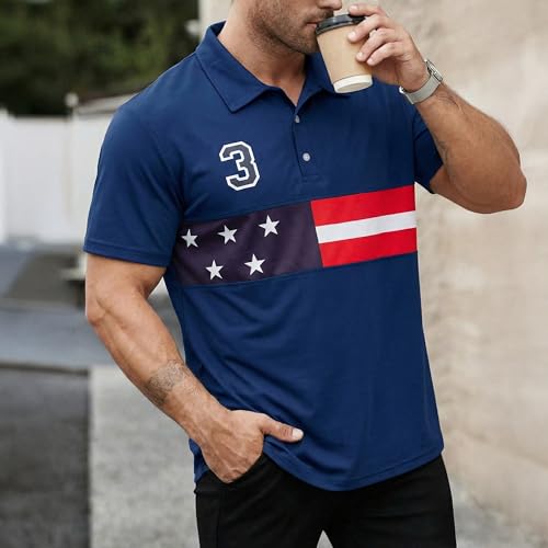 Image of Men's Polyster Stretchable Polo T-Shirts Half Sleeves Regular Fit T-Shirt for Everyday Wear