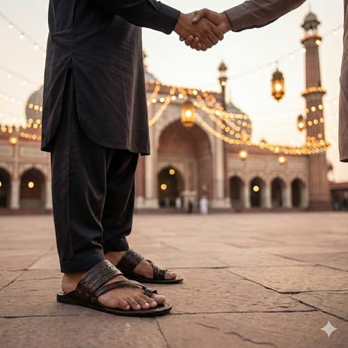 Image of Kolhapuri Chappal for Men Original, Pure Leather Handcrafted Traditional Kolhapuri Chappal for Man Formal Footwear for Weddings & Parties, Ethnic Wear & Daily Comfort