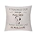 Drôle Housse de Coussin Chat Chien Amoureux des Animaux de Compagnie Taies d'oreiller Inspirantes Cadeau d'anniversaire Canapé Voiture Maison Salon Décorations Mignon Chien Chat Impression (Typer 2)