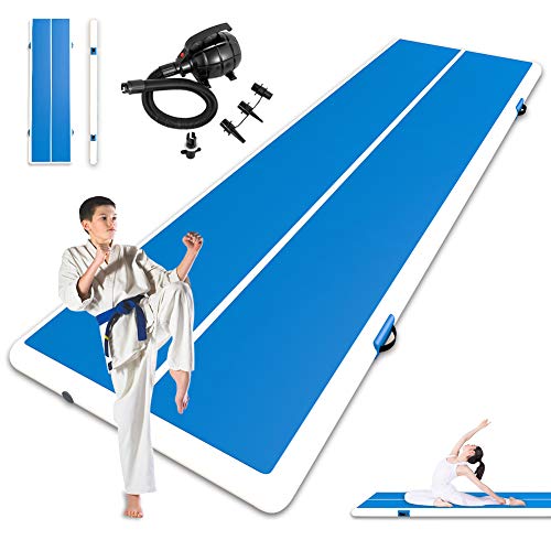 Niome 20ft Inflatable Gymnastics Air Track Tumbling Mat Waterproof Airtrack Mats for Home